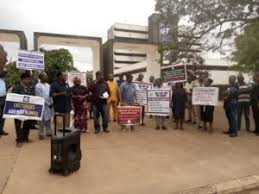 OAU ASUU protests on campus over non implementation of agreement